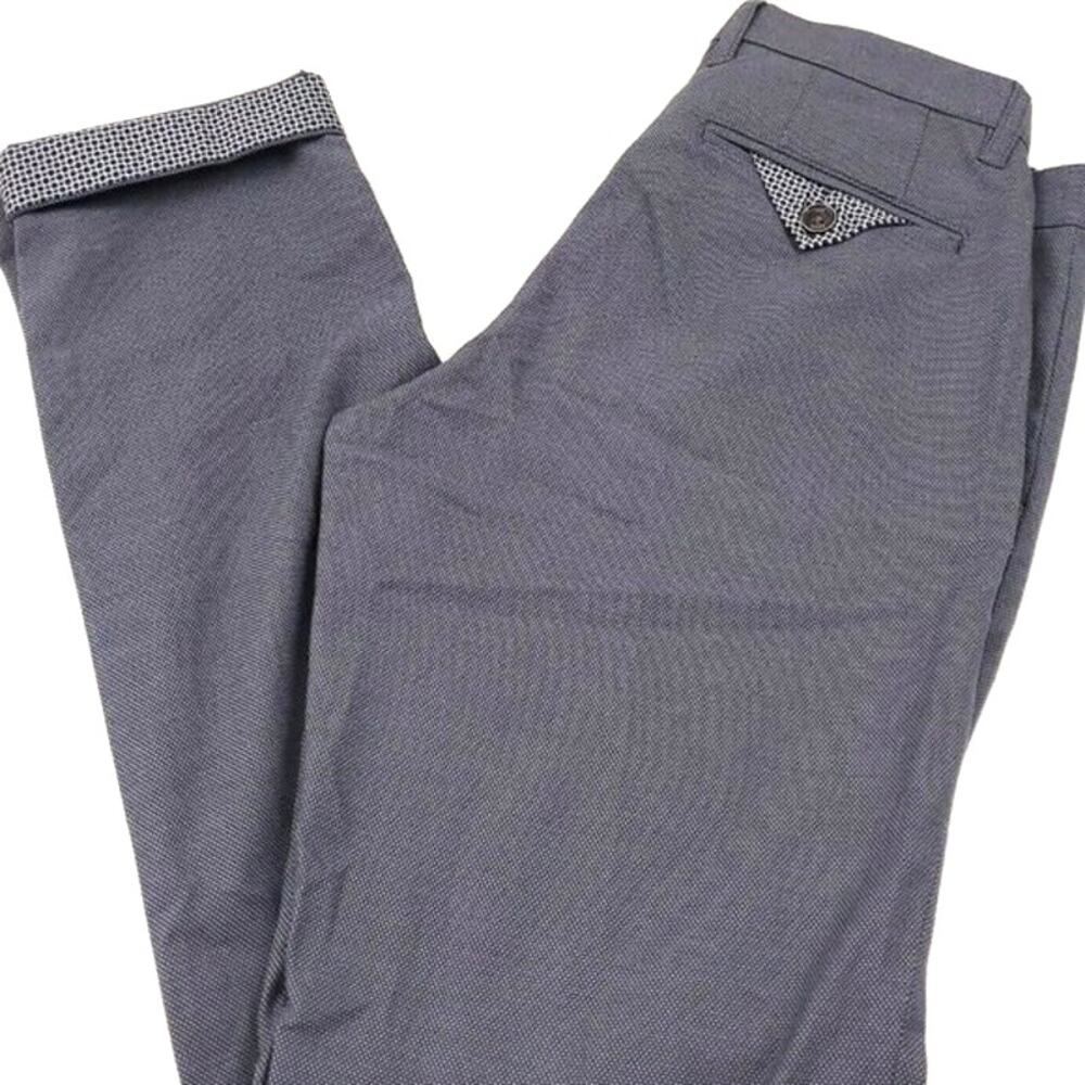 Ted Baker London Penguin Slim Fit Dress Trouser Men 40R 40x32 Mid Blue